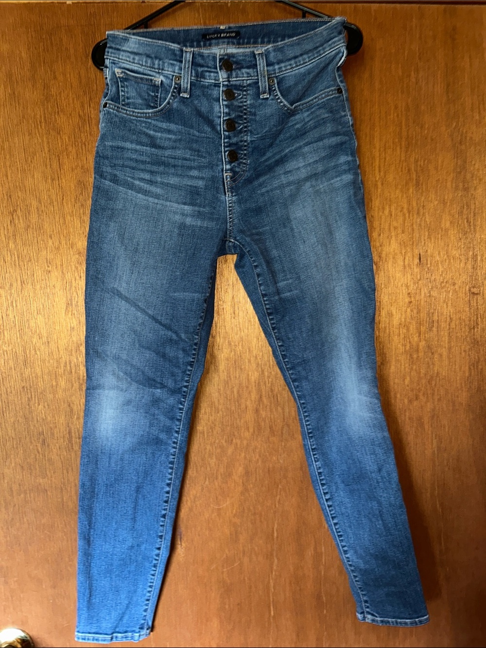 Lucky Brand High-Rise Button-Fly Jeans - Medium Blue Wash